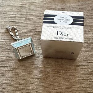 Rare Dior Silver Princess Ring Makeup Jewel